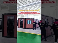 20フィートの赤いレンガのパターンの拡張コンテナハウス