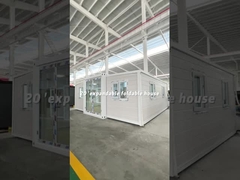 20フィートの象牙の白い拡張コンテナハウスと浴室